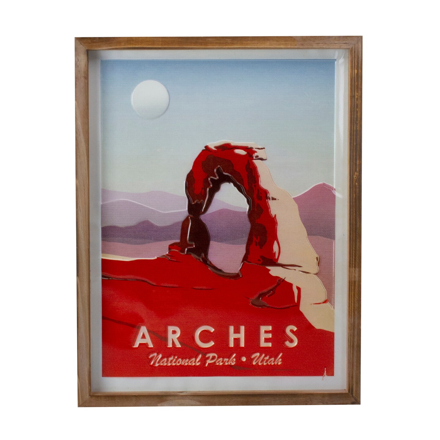 Raz 18&#x22; Red and Brown Arches National Park Wall Art