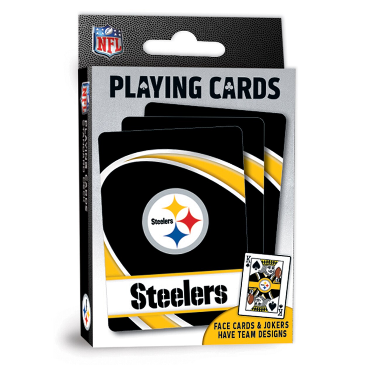 MasterPieces   Family Games - NFL Pittsburgh Steelers Playing Cards - Officially Licensed Playing Card Deck for Adults,