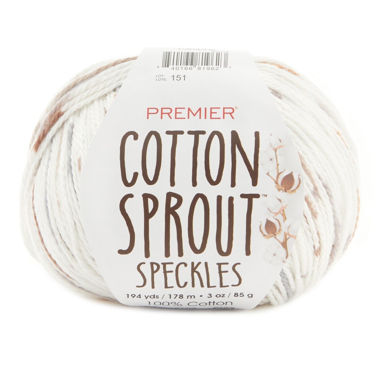 Premier Cotton Sprout Speckles Yarn-Camping