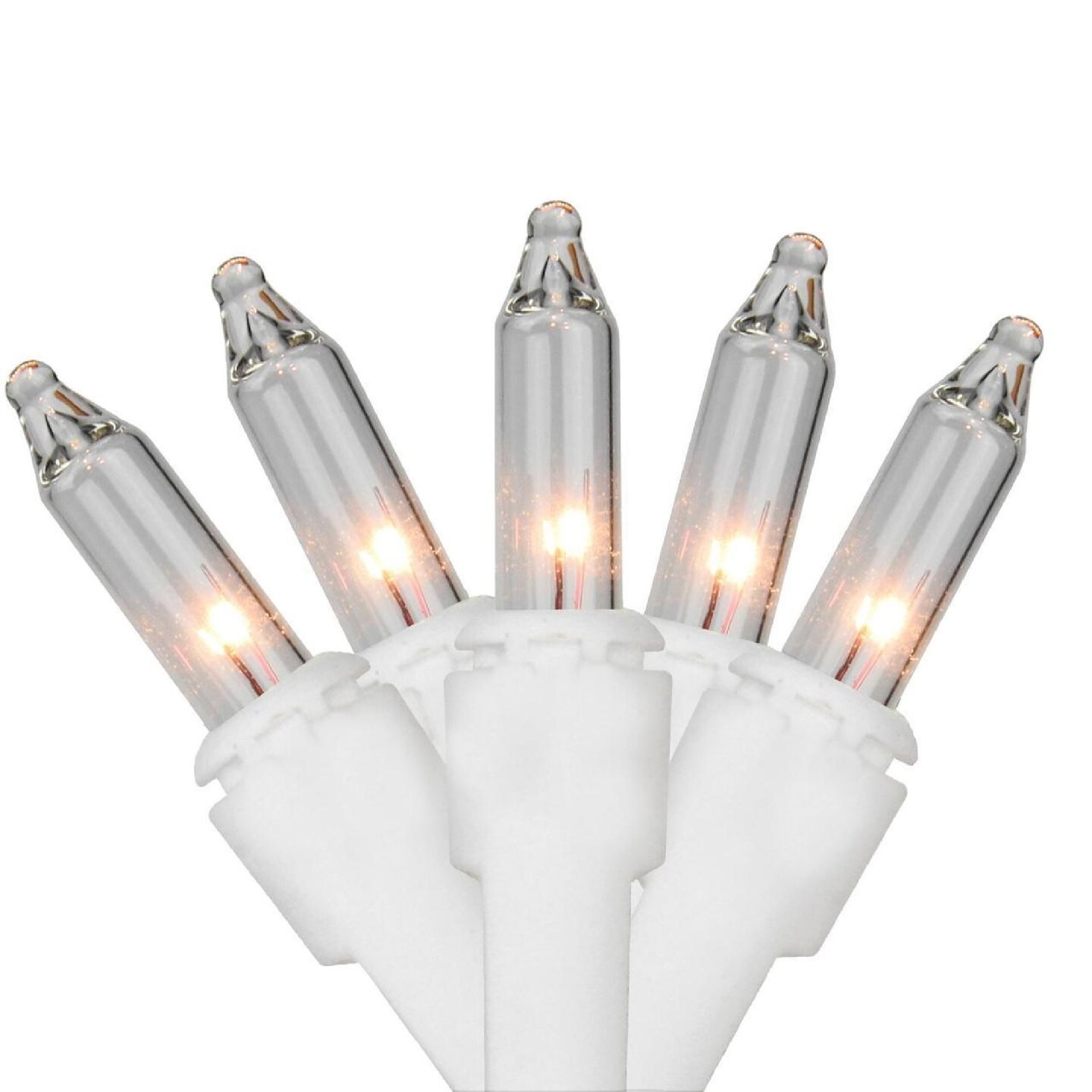 Merry and Light 50 Battery Operated Clear Mini Christmas Lights - 4.6 ft White Wire