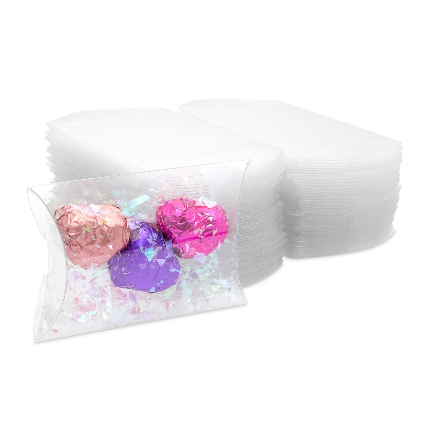 Amazon.com: Clear Pillow Boxes 25 Pack, Party Favor Gift Boxes For Wedding  Baby Shower Birthday Party Jewelry Candy Box Small Business Gift Card  Holder, Clear Plastic Gift Box Treat Party Supplies, PB75NHA :