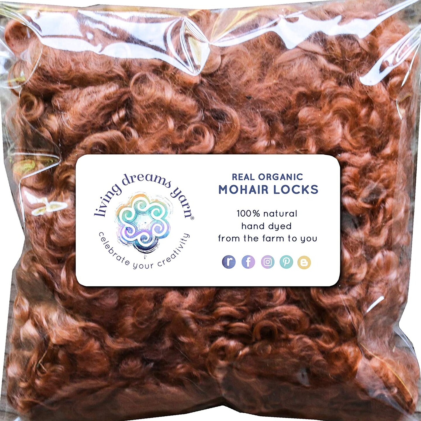 REAL MOHAIR LOCKS. Organic Hand-Dyed Curly Wool for Rooting Doll Hair, Felting, Blending, Spinning. 1oz