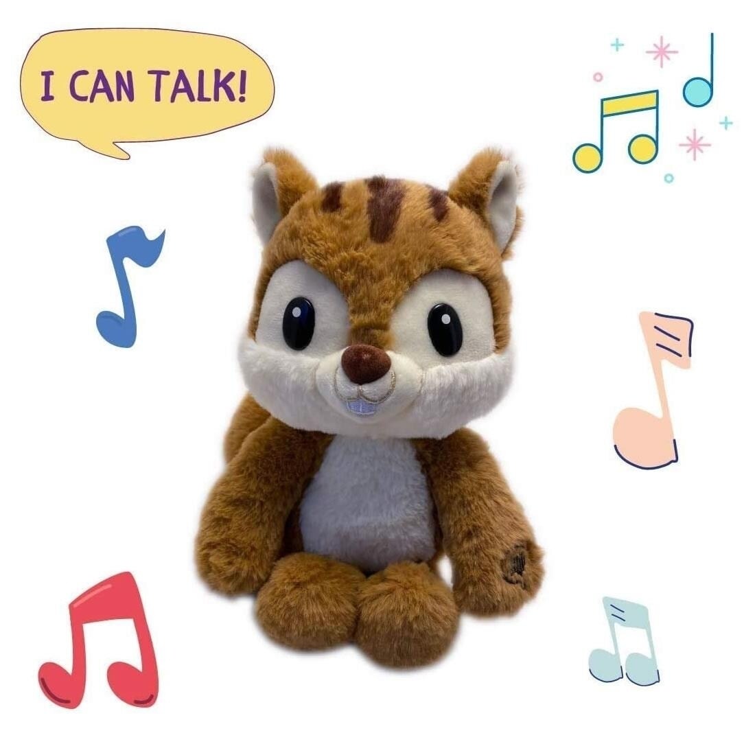 Mighty Mojo Chipmunk Mimic Talks Back Plush Early Learning Kids Toy Animal
