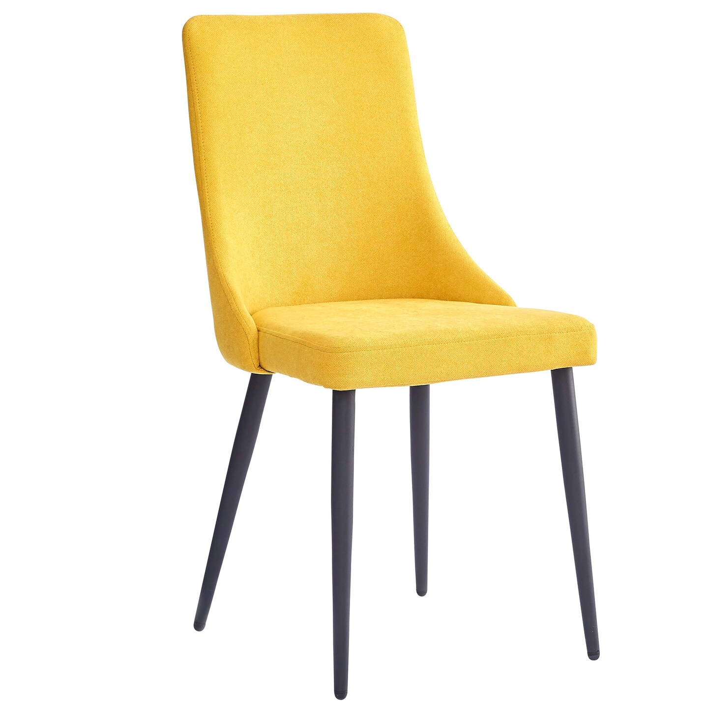 Contemporary Home Living Textured Side Chair - 36.75&#x22; - Mustard Yellow and Black