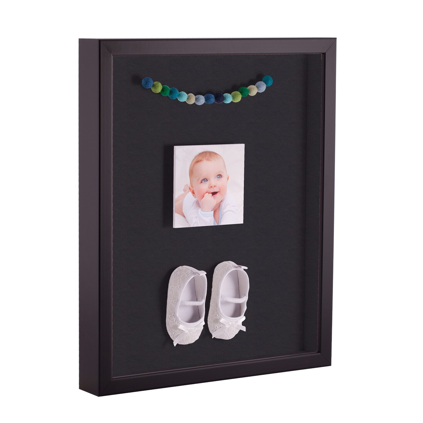 ArtToFrames 11x14 Inch Shadow Box Picture Frame, with a Satin Black Tall 1.00&#x22; Wide Shadowbox frame and Super White Mat Backing (4654)