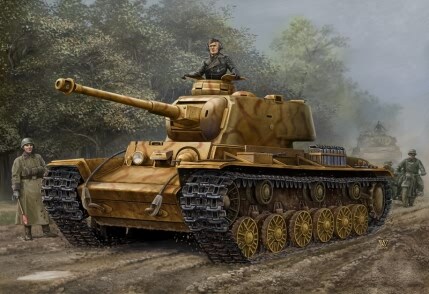 Hobby Boss  1/49 GERMAN PZ. KPFW KV-1 756 (R) TANK Plastic Model