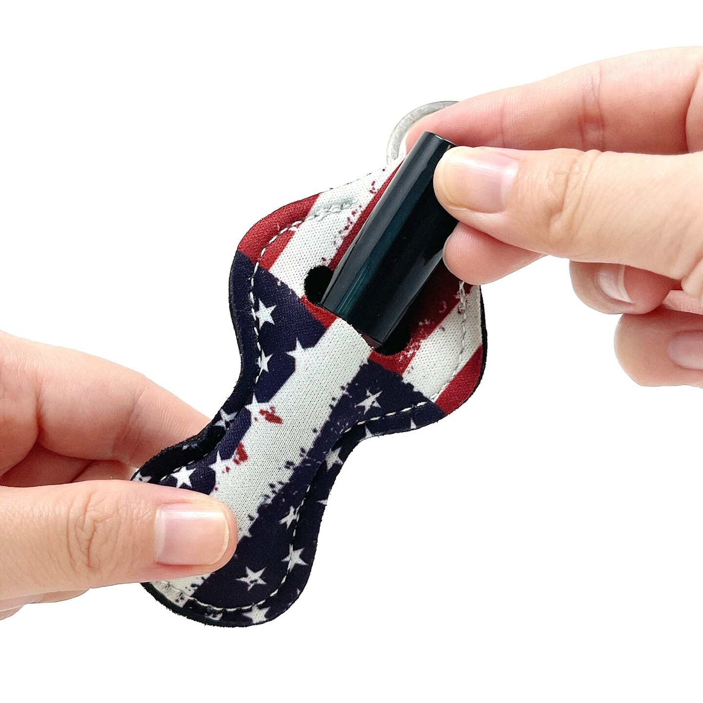 Wrapables 10 Pack Chapstick Holder Keychain with 10 Pieces Metal Clasps