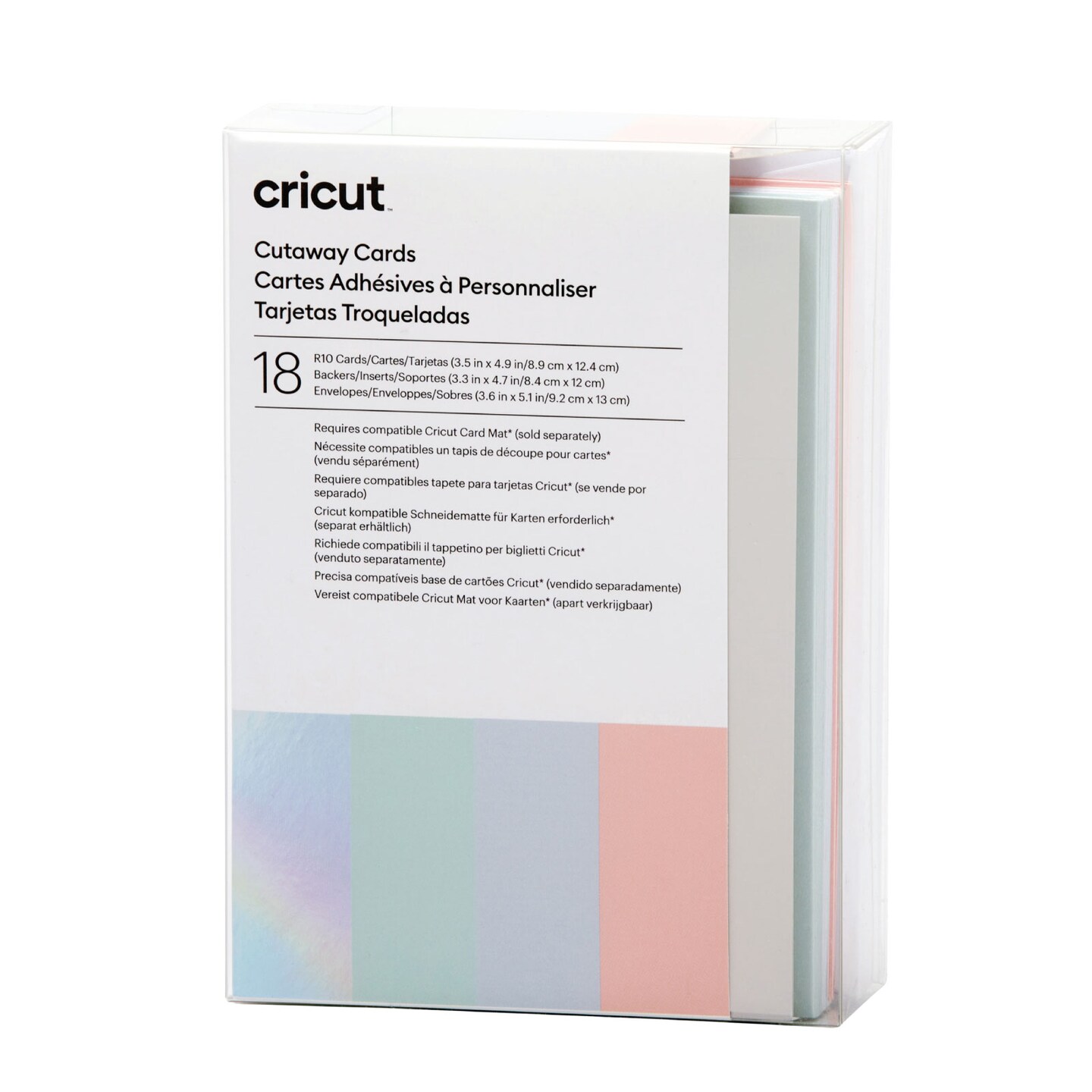 Cricut Cutaway Cards, R10 Pastels Sampler 18 Count 