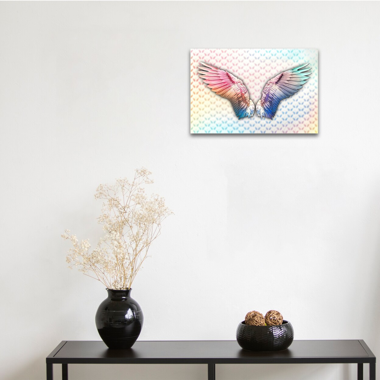 5D Multi-Dimensional Wall Art - Custom Made Angel Wings Wall Art Print On Strong Polycarbonate Panel W/ Vibrant Colors
