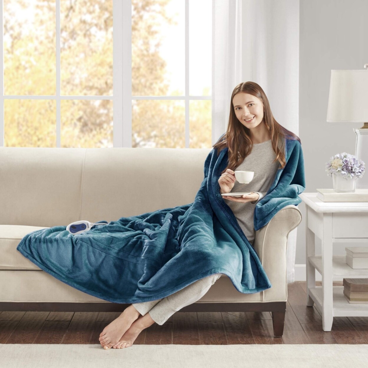 Beautyrest heated plush discount throw