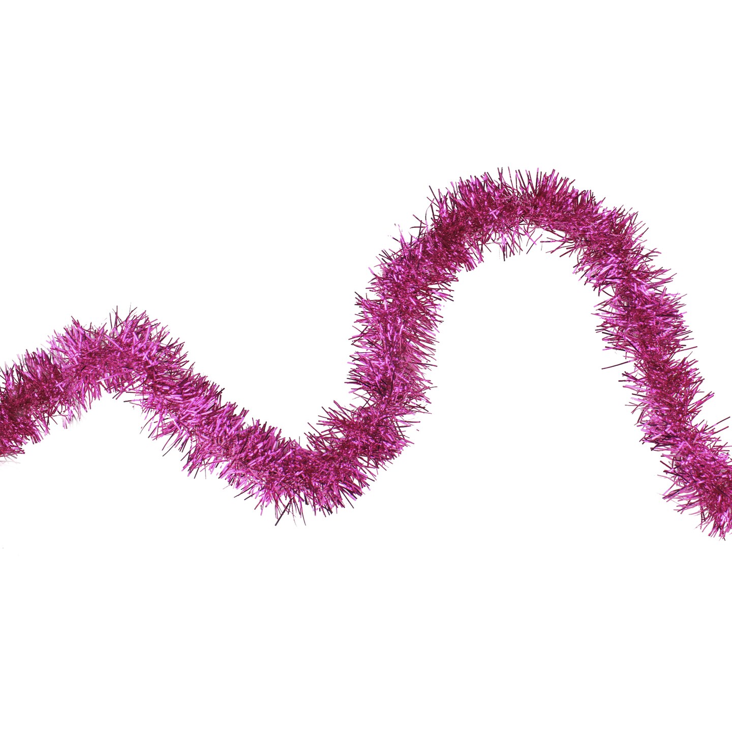 Northlight Shiny Pink Traditional Tinsel Garland - 50 feet, Unlit