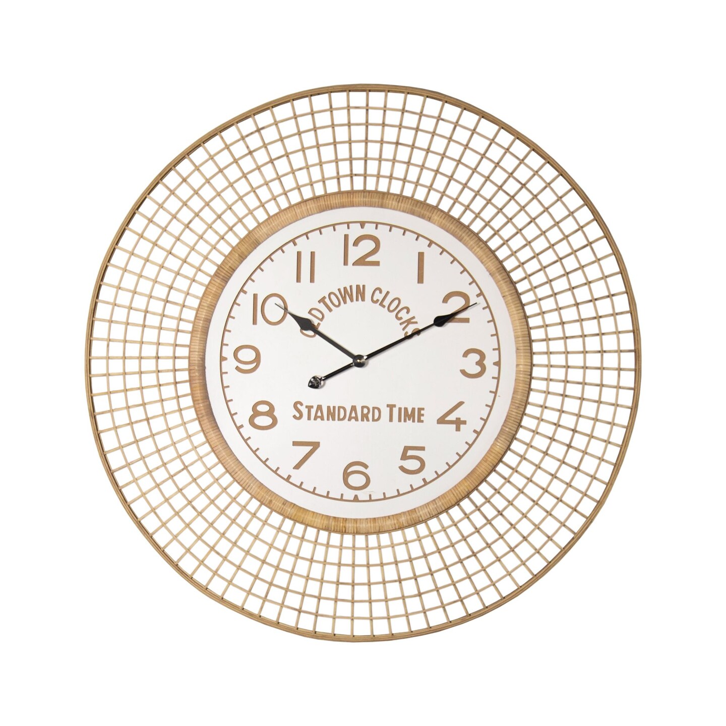 Creative Design 39.5" White and Beige Bamboo Wall Clock | Michaels