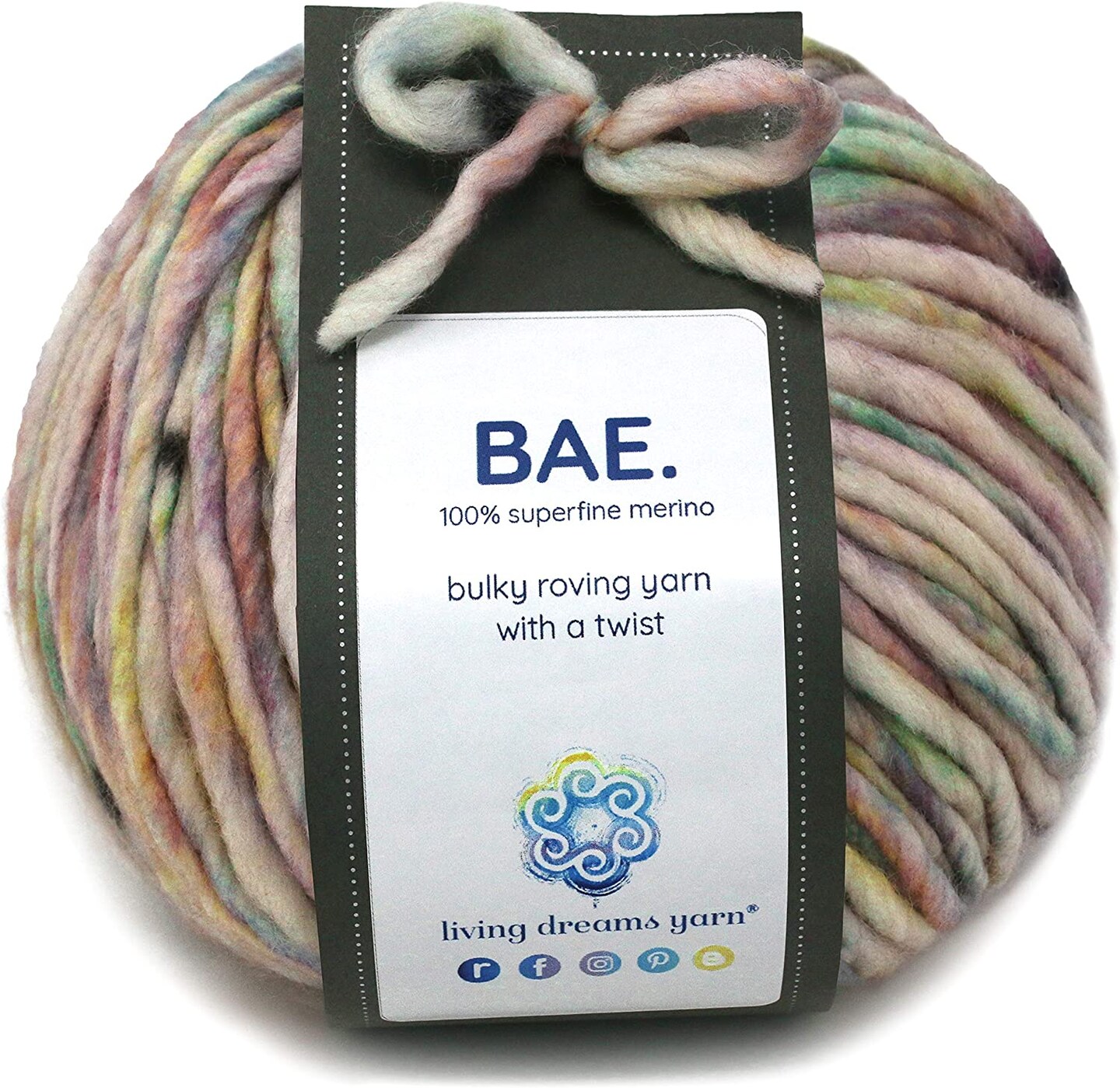 BAE: 100% Extrafine Merino Wool Bulky Weight Roving Yarn. Cuddly, Strong & Super Soft for Next to Skin Winter Knits.