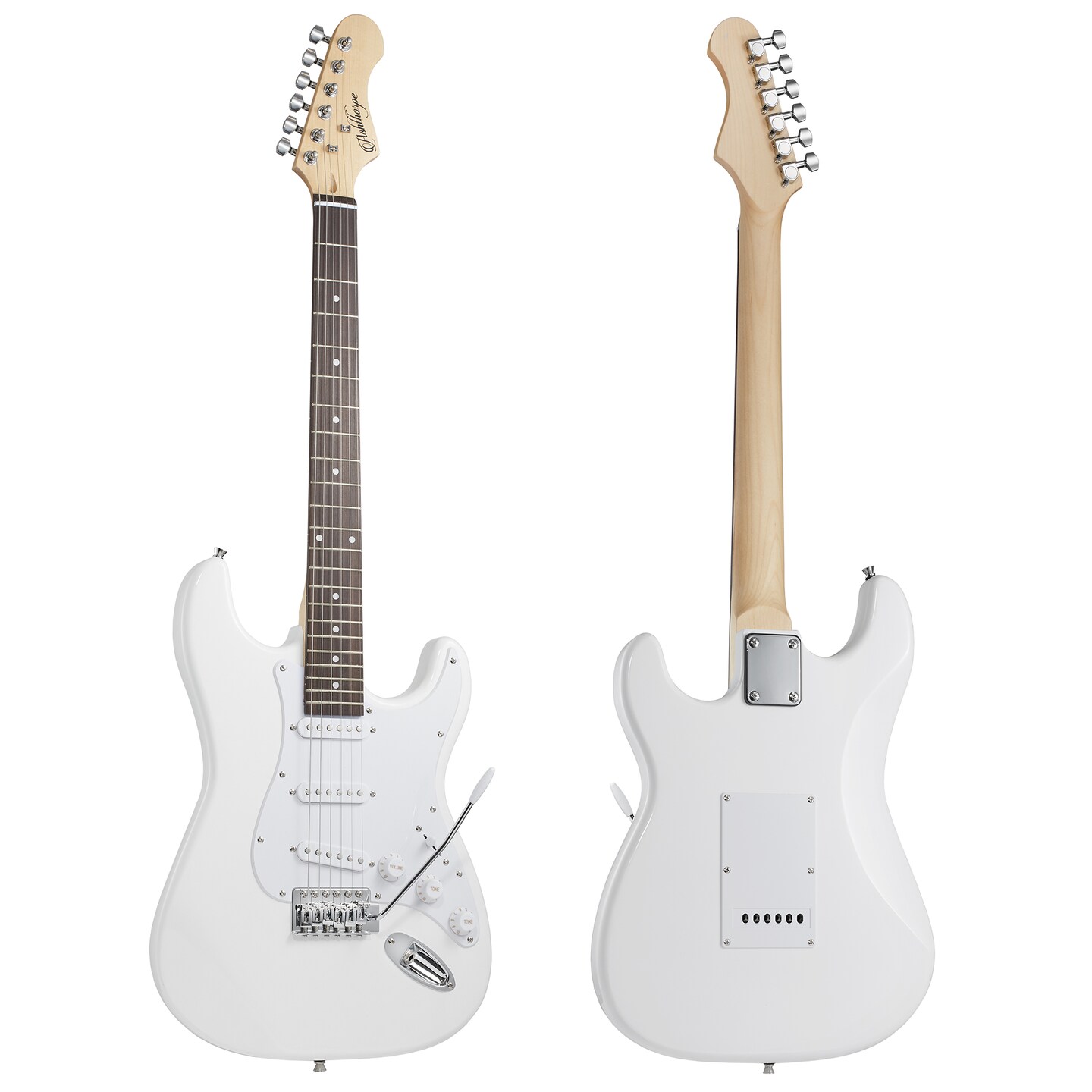 Ashthorpe 39-Inch Electric Guitar, Full-Size Guitar Kit with Padded Gig Bag, Tremolo Bar, Strap, Strings, Cable, Cloth, Picks