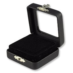 Gemstone Storage Box Display -Gem Box - Glass Top with Clasp
