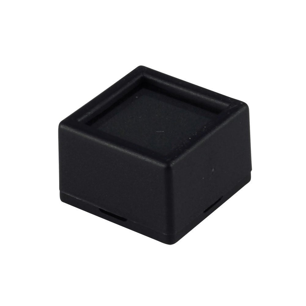 50 Glass-top Square Gem Jars - Black Jewelry Display