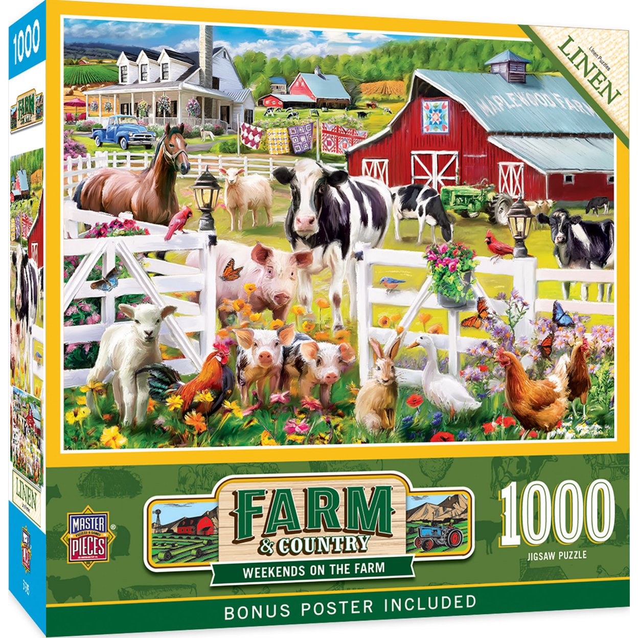 Masterpieces 1000 Piece Puzzle - Weekends On the Farm - 19.25"x26.75"