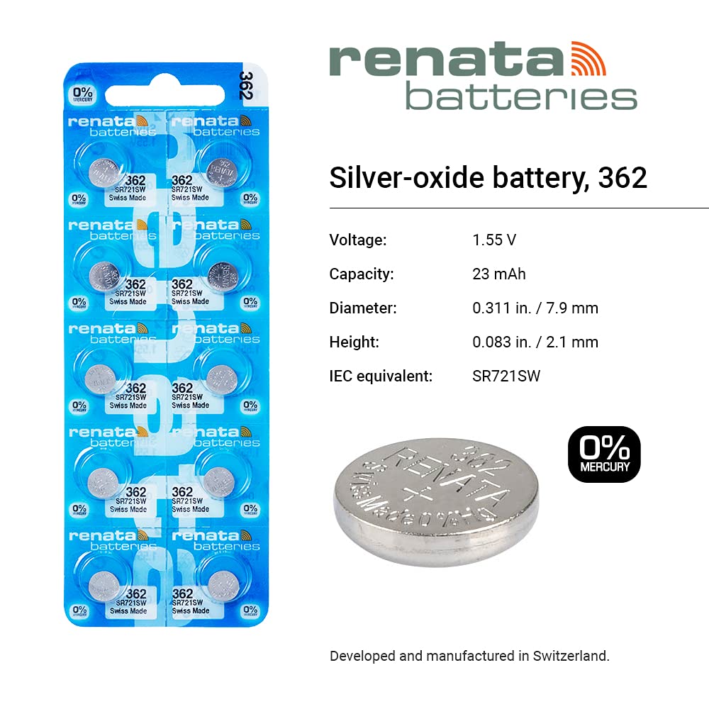 1 X Silver Oxide Button Cell Battery 362