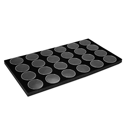 Gemstone Black Foam Tray Liner with 24 Cups