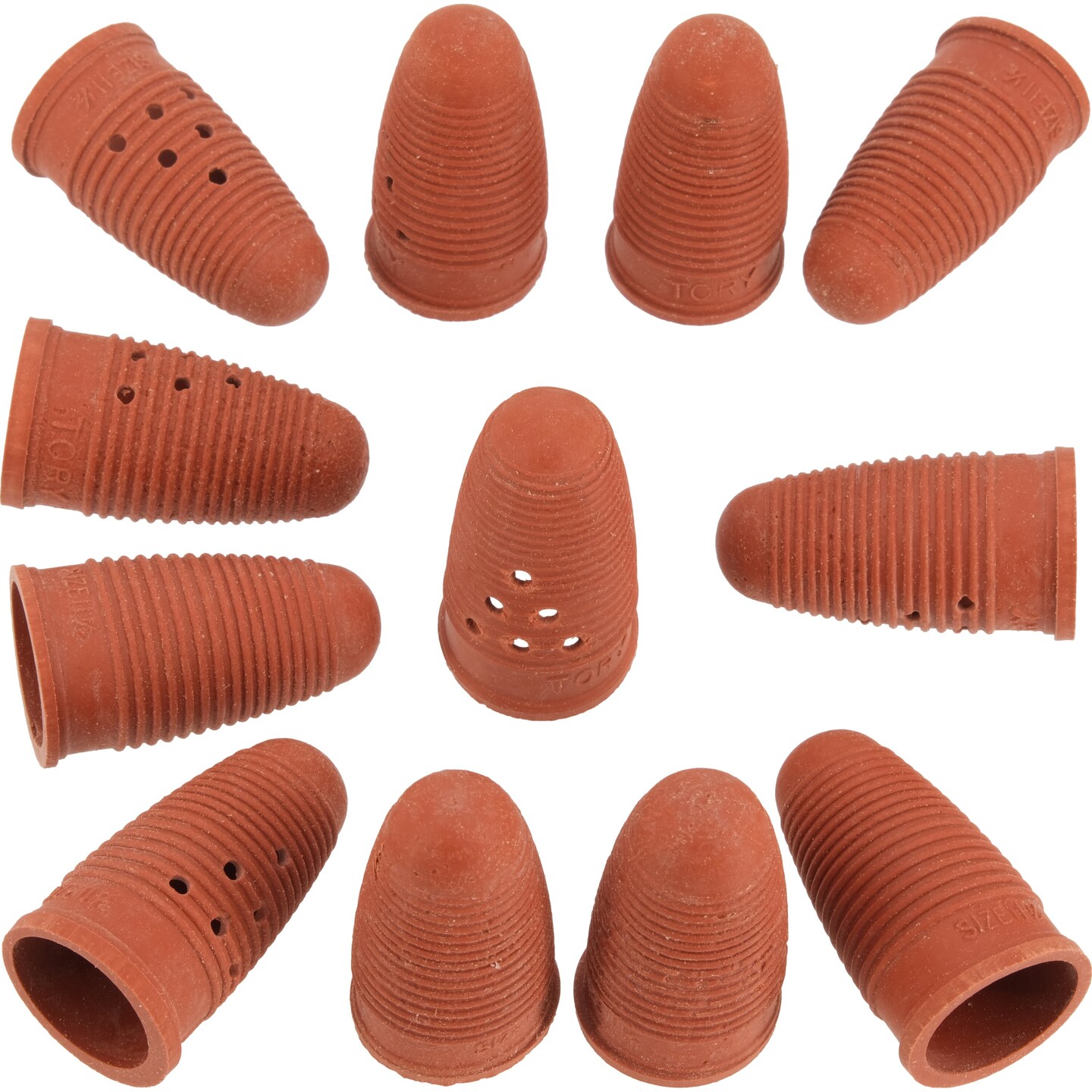 Natural Rubber Fingertip Cots Pads Finger Guards Protection Pack of 12