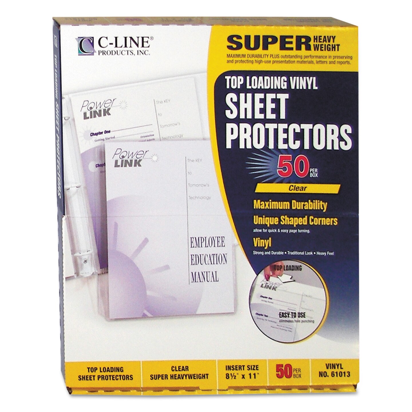 C-Line Super Heavyweight Vinyl Sheet Protectors Clear 2 Sheets 11 x 8 1 ...