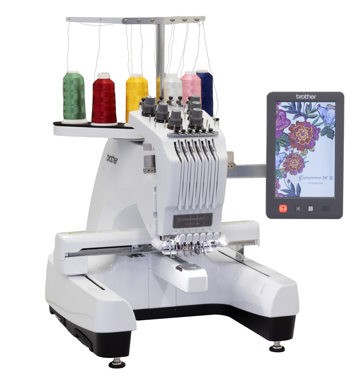 Brother Entrepreneur W PR680W 6 Needle Embroidery Machine 12x8 With SDX325 and PRHCK1 Bundle