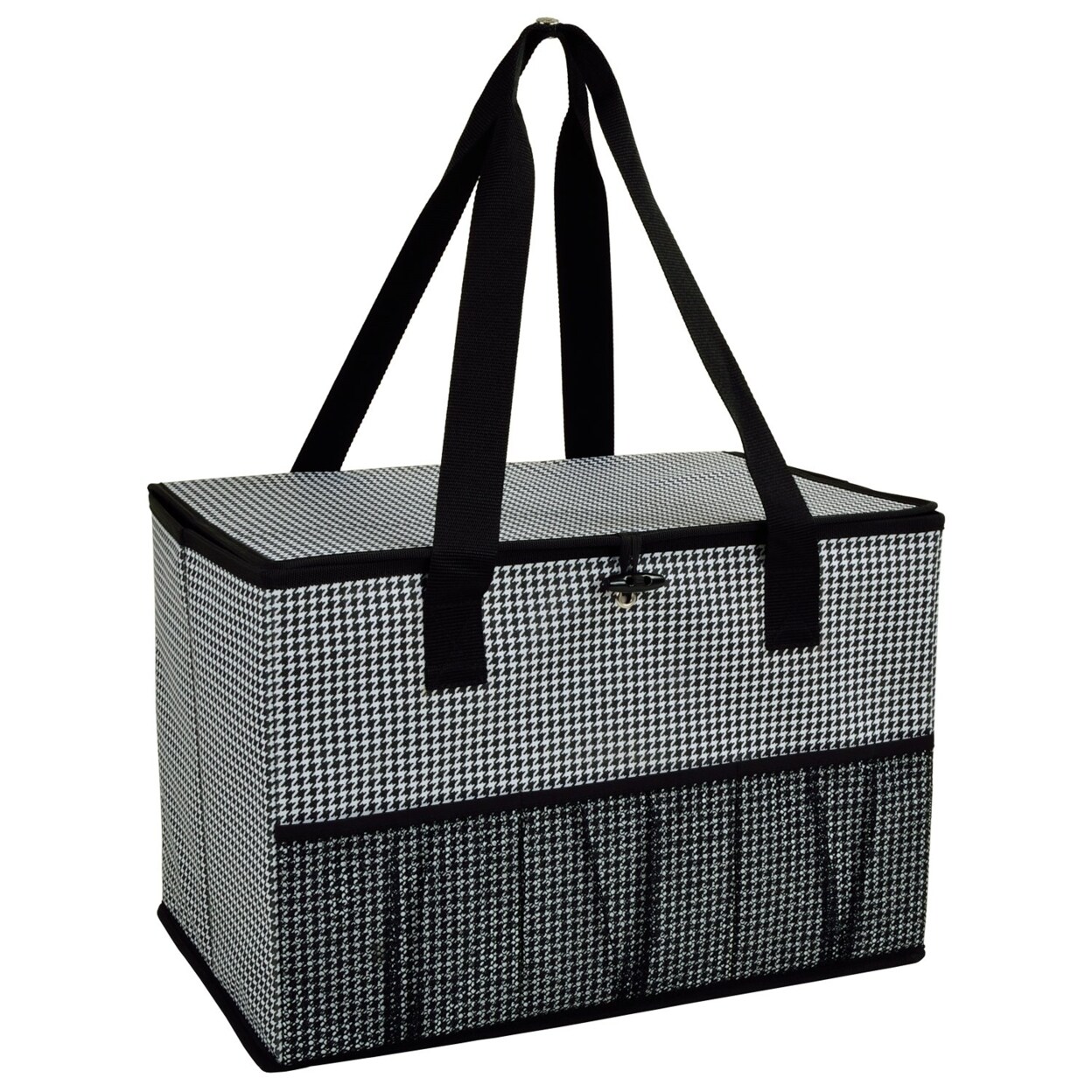 (Houndstooth) - Picnic at Ascot Wine and Cheese Cooler Bag Equipped for 2 with Glasses, Napkins, Cutting Board, Corkscrew, etc. - Houndstooth並行輸入