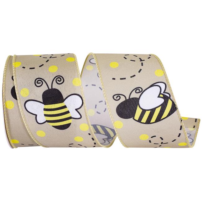 2.5 Honey Bee Ribbon: Yellow (10 Yards)