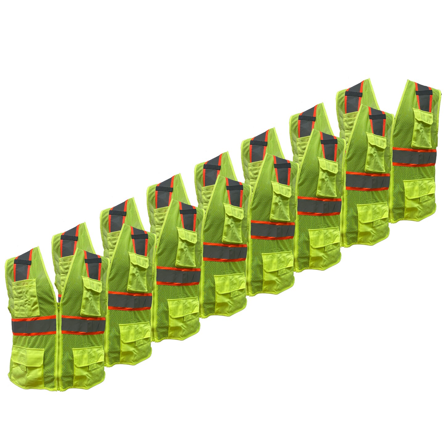 RADYAN® High Visibility Safety Vest with Zipper Reflective Jacket