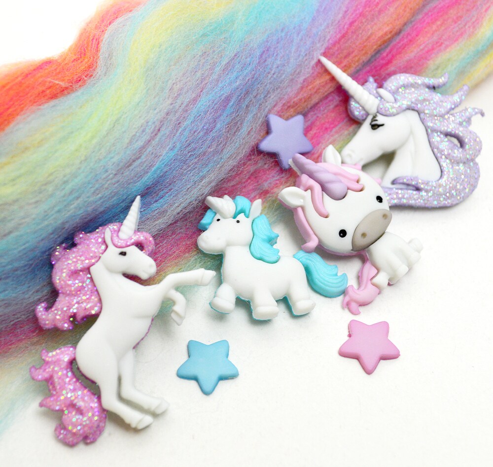 Dress It Up Buttons Unicorn Embellishments