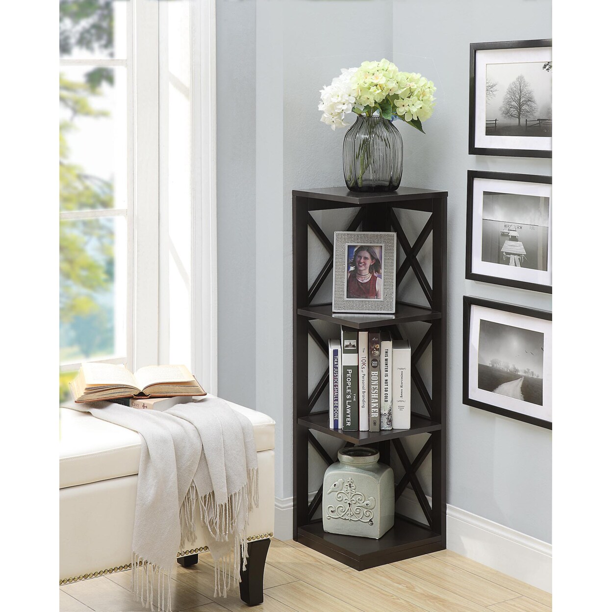 3 tier corner deals bookcase