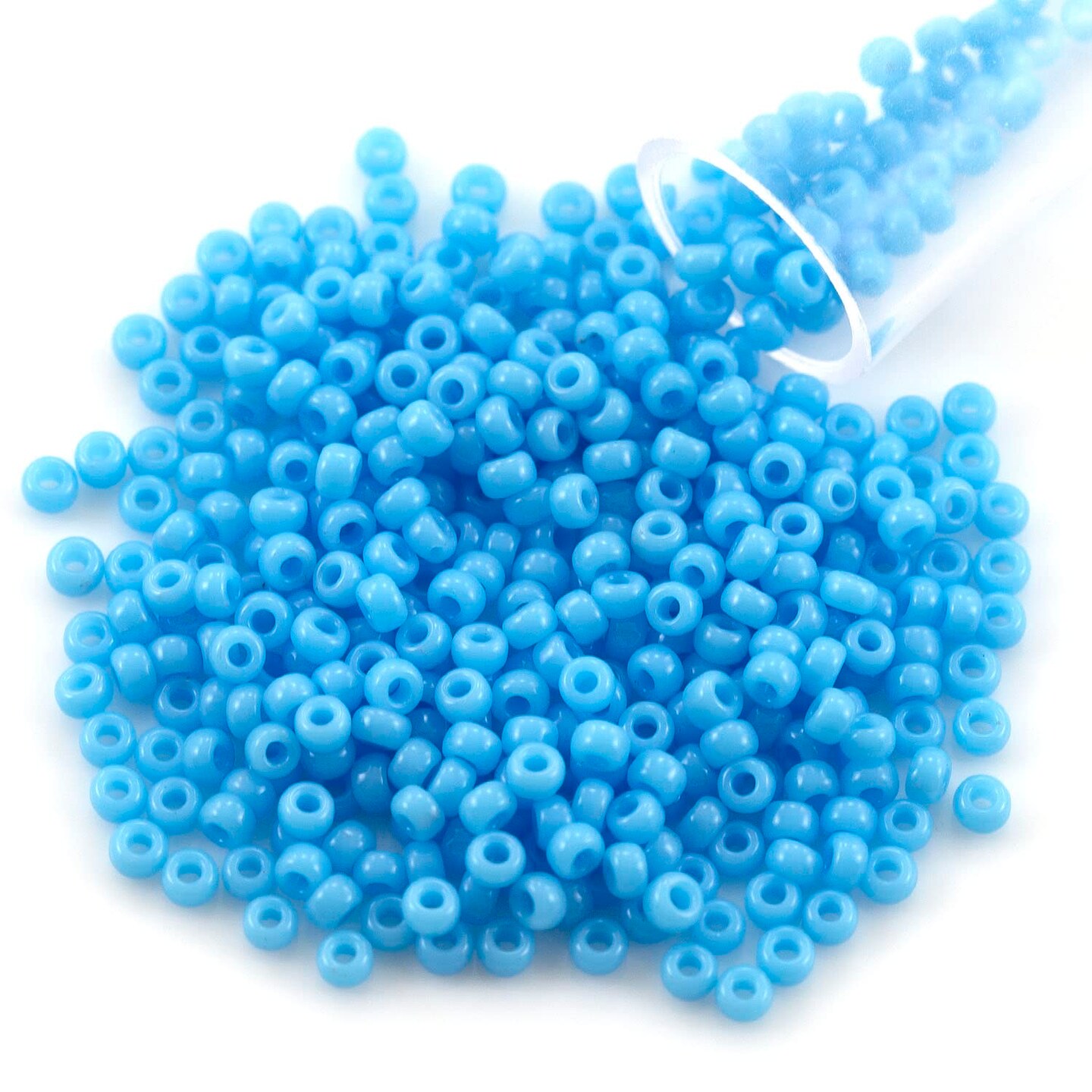 Miyuki Round Rocaille Seed Bead 110 Opaque Sky Blue Michaels 4012