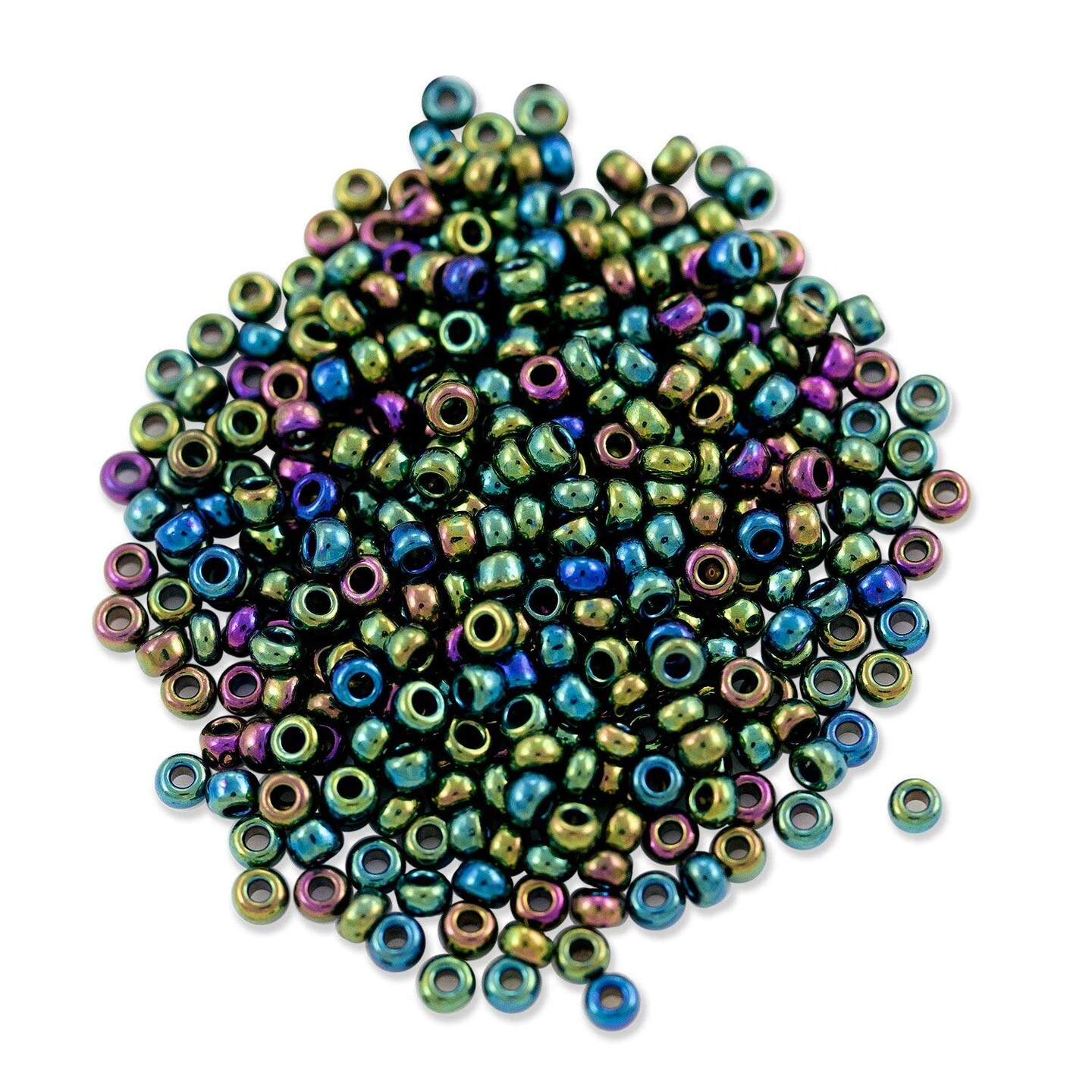 Czech Seed Beads - 8/0 Green Iris (10 Grams)