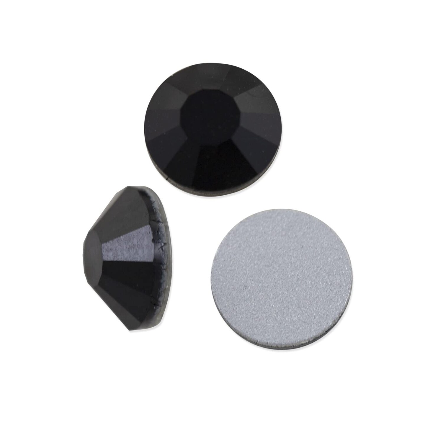 Preciosa Crystal VIVA12 Flat Back Rhinestone 6.5mm (SS30) Jet (Package of 20)