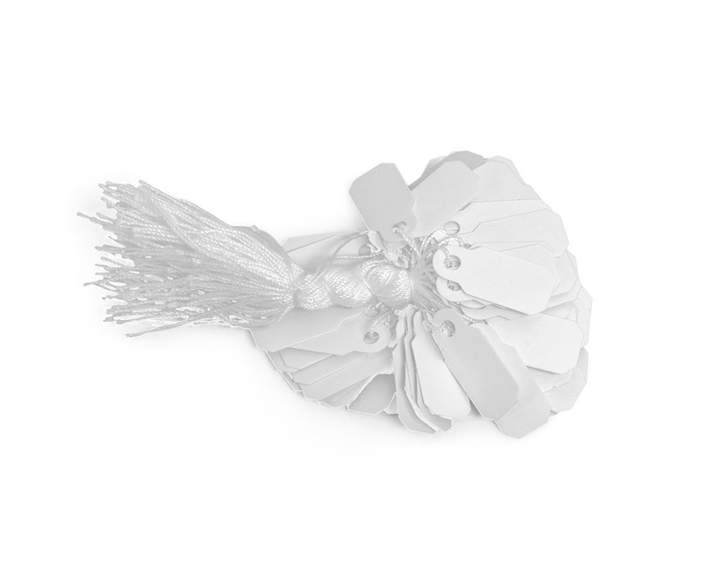 White Paper Jewelry String Tags (Package of 100)