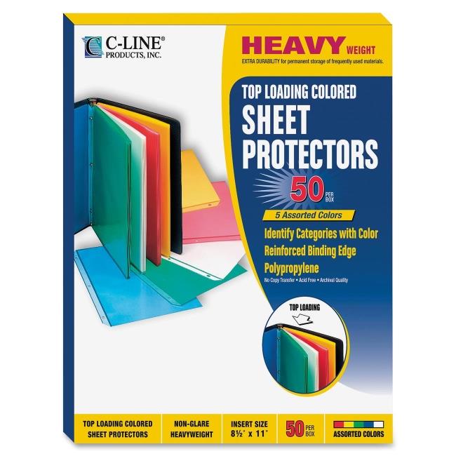 C-Line Colored Poly Sheet Protectors | Michaels