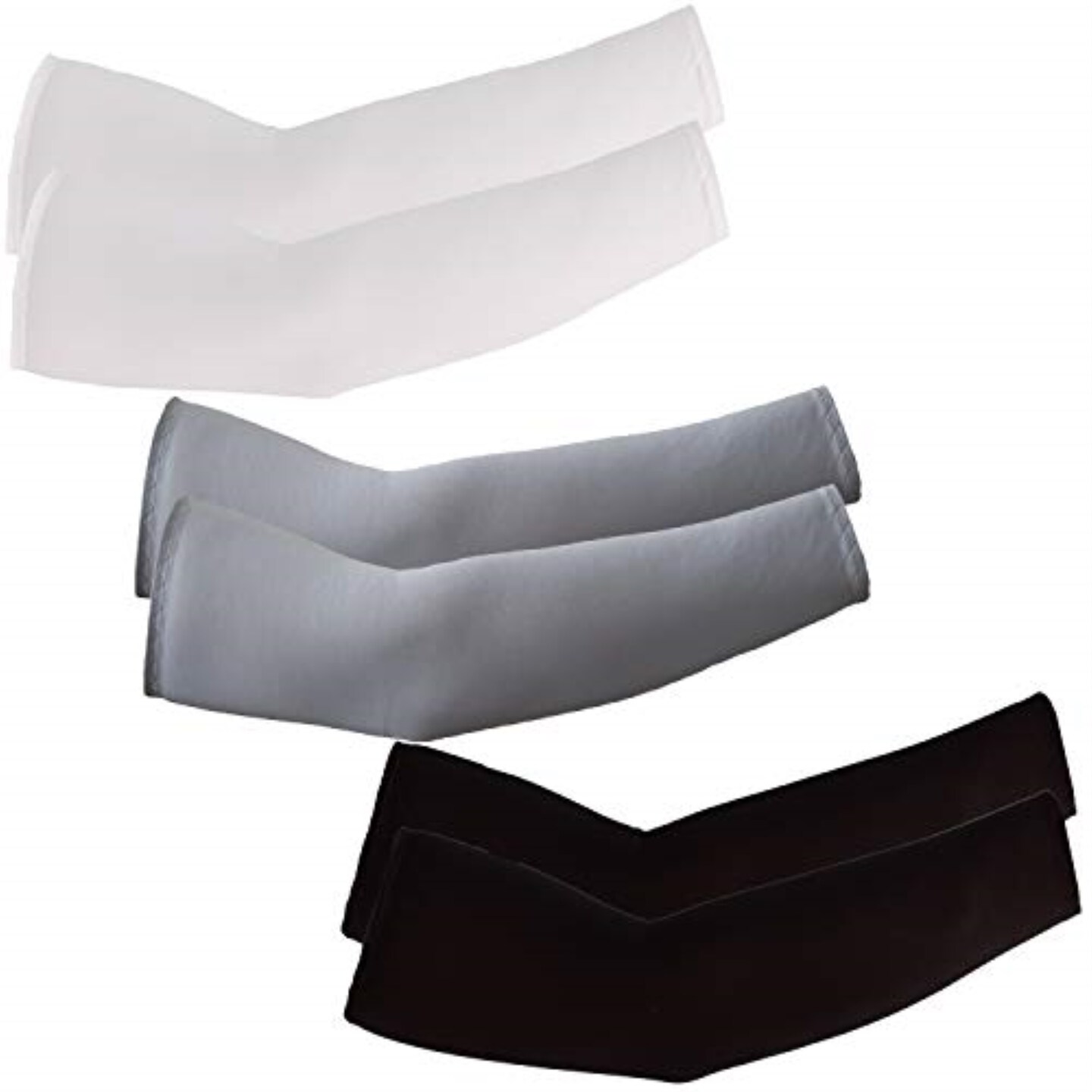 Sun Sleeves regualr size - white pair, grey pair, black pair