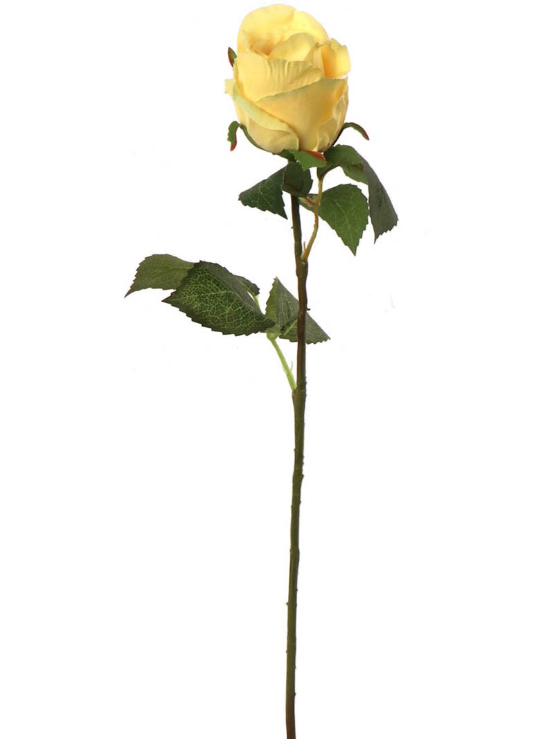 20" Yellow Rose Bud Stem - 48-Pack, Realistic Silk Foliage, Lifelike Blooms, Perfect for Floral Arrangements, Events & Home Décor - Ideal for All Seasons, Floral Home by Artificial Flowers