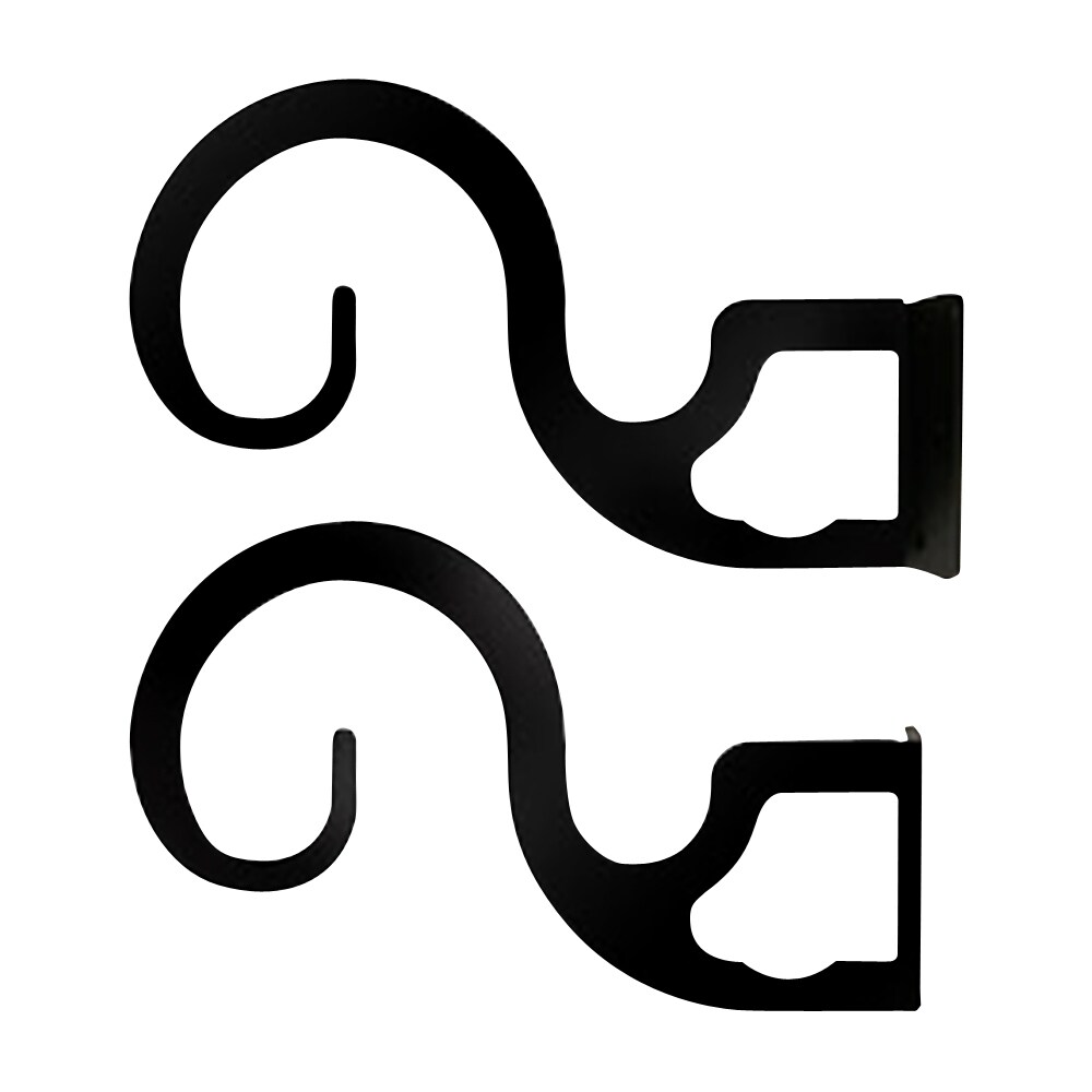 Village Wrought Iron Curtain Brackets For Two or Three 1 Inch Rods