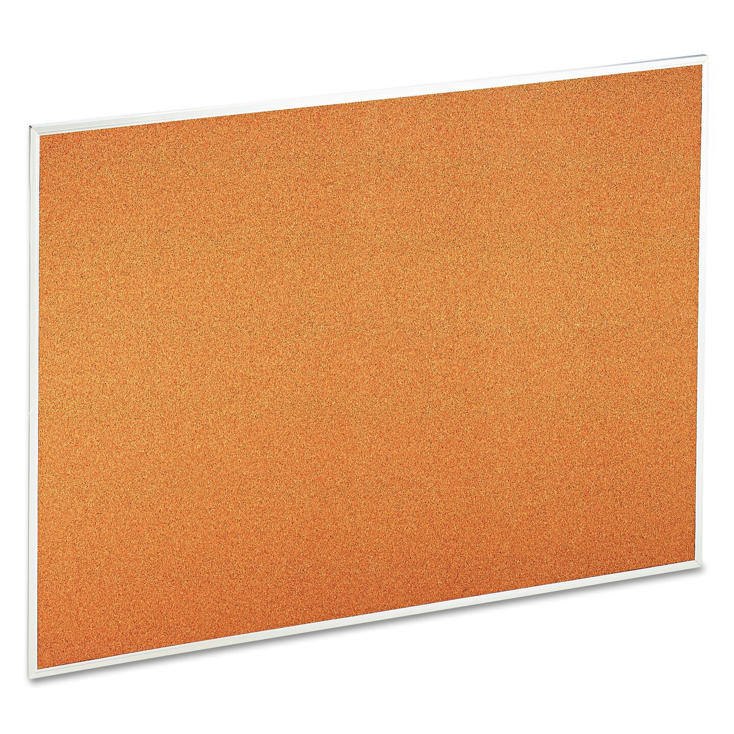 Universal Bulletin Board Natural Cork 48 x 36 SatinFinished Aluminum