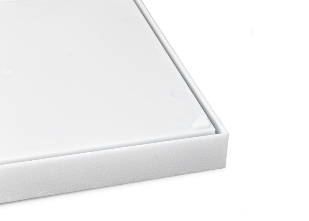 Stackable White Plastic Utility Tray Half Size 1&#x22; H