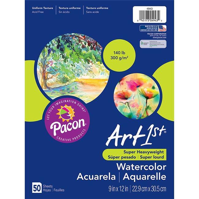 Pacon 9 x 12 in. Art 1st Art 1st Watercolor Paper, 140 lbs - Pack of 2