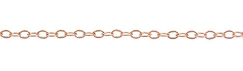 Flat Cable Chain 1.3mm Rose Gold Filled (Priced Per Foot) -