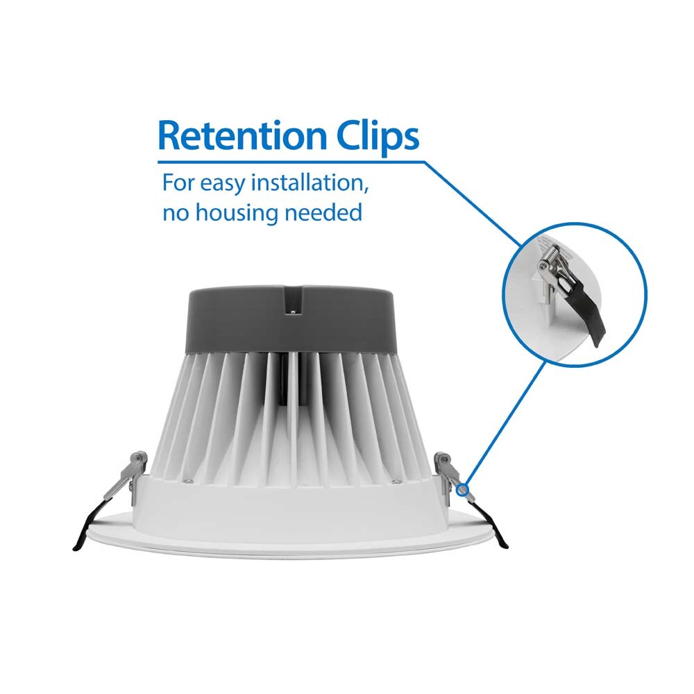 Nicor CLR-Select 8-inch Nickel H/O Commercial Canless LED Downlight Kit
