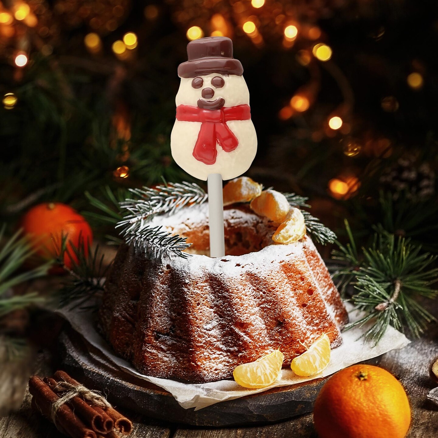 Chocolate Mold Small Snowman With Scarf