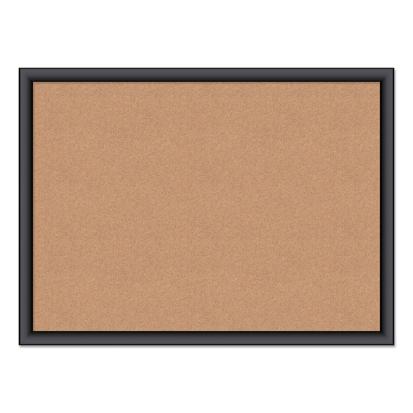 U Brands Cork Bulletin Board 24 x 18 Natural Surface Black Frame