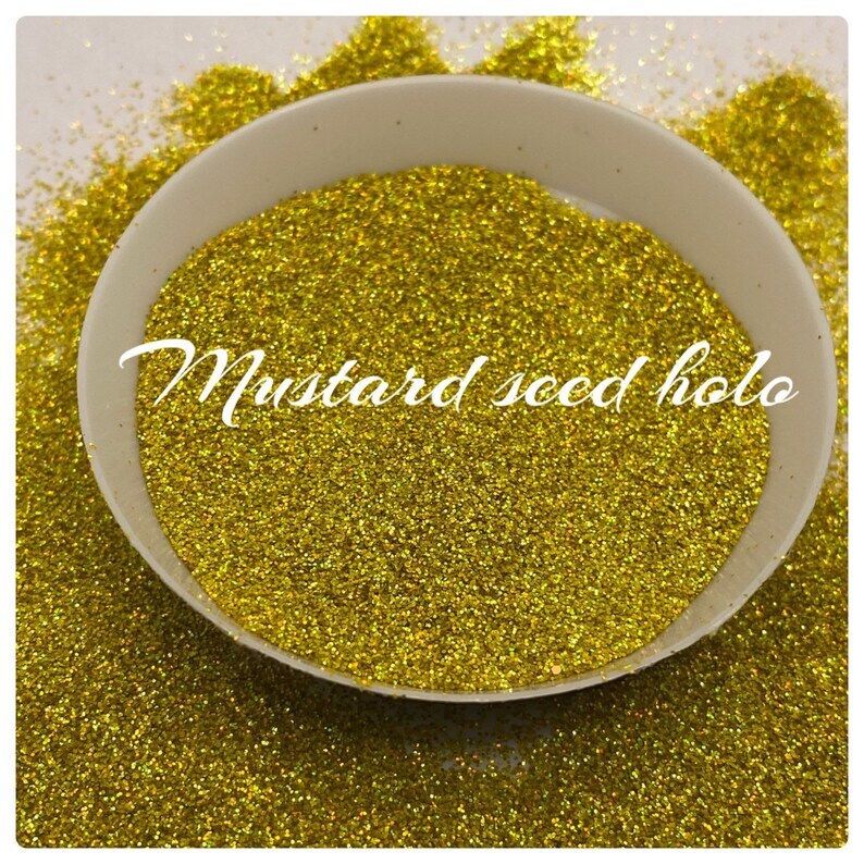 Mustard Seed holo: Holographic Fine glitter by TwoFaced Glitters