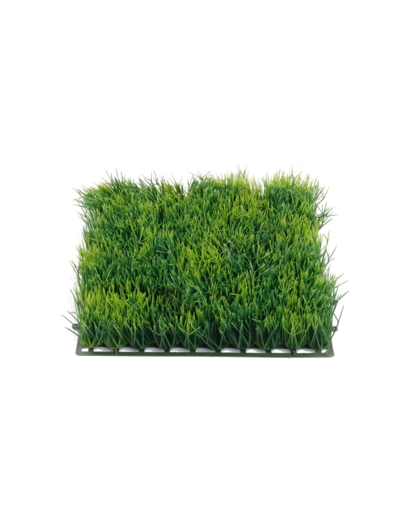 Versatile 12&#x22; Boston Grass Mat Set, 12 Pieces - Lush Green Indoor/Outdoor Decor, Ideal for Refreshing Home and Garden Spaces