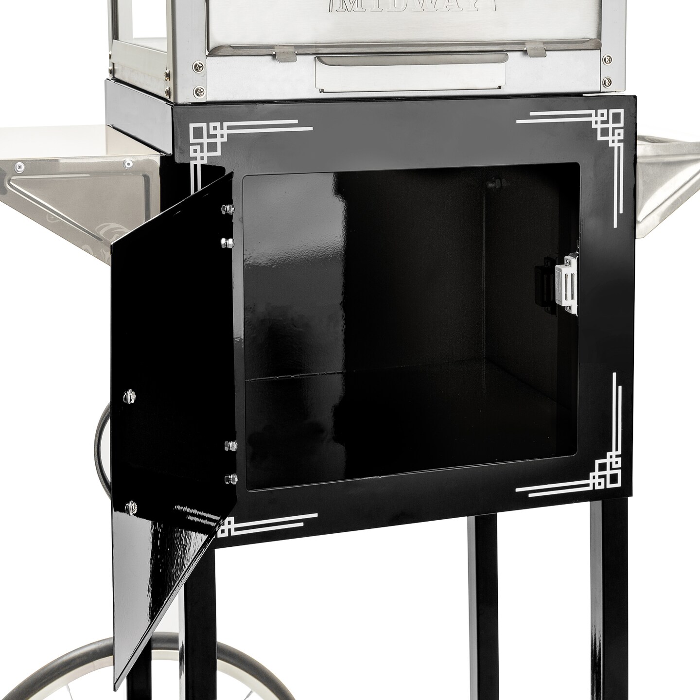 Olde Midway Vintage Style Popcorn Machine Maker Popper with Cart and 10-Ounce Kettle