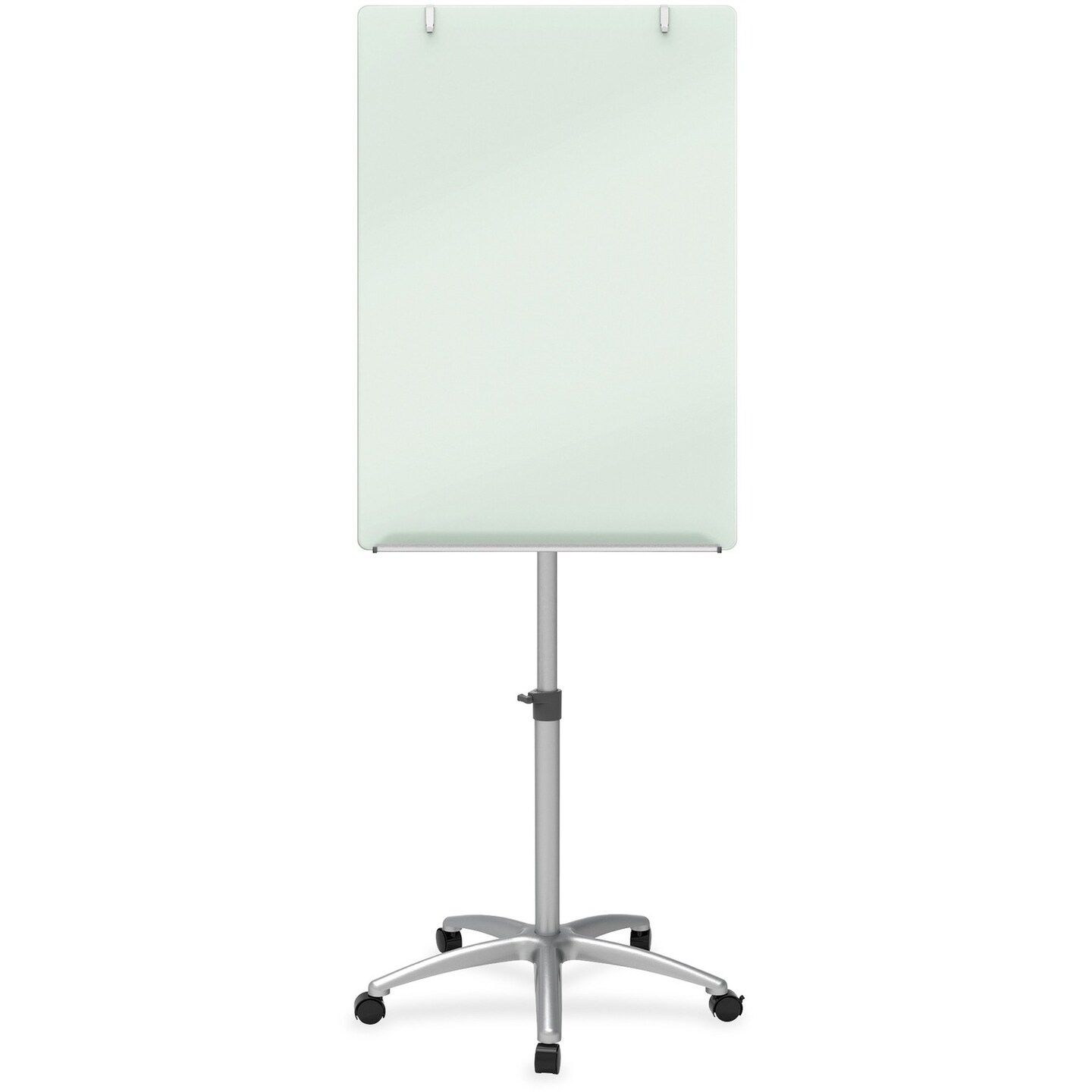 Quartet Infinity Glass Mobile Presentation Easel, 3 ft x 2 ft, Silver